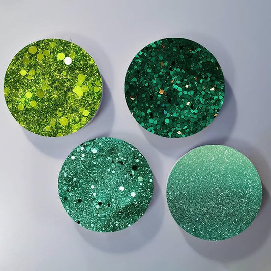 Green Glitter Sublimation Transfer Sheets for Heat Press Machine,12x12 Inch Sublimation Transfer Paper for Heat Press Machine, 8 Sheets