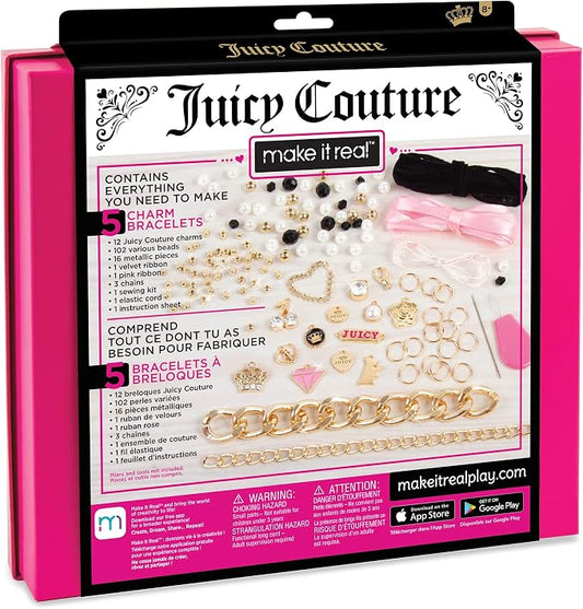 Make It Real: Juicy Coture Chains & Charms, DIY Bracelet Kit, Includes 12 Juicy - Image 2