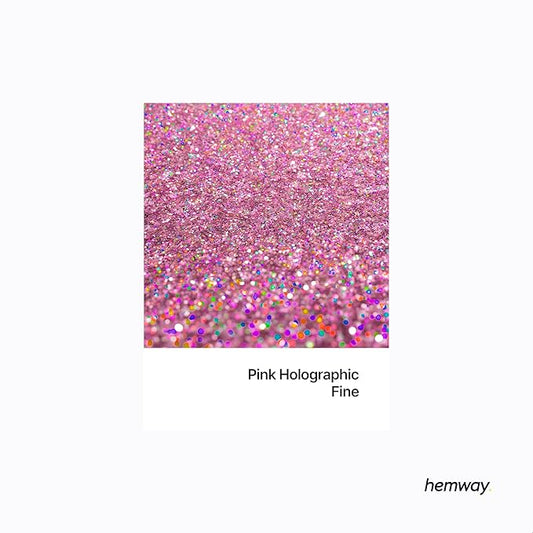 Hemway Polyurethane & Epoxy Resin Glitter 100g / 3.5oz Metallic Crystal Flake Additive for Flooring Jewelry Tumblers Glass Pigment - Fine (1/64" 0.015" 0.4mm) - Rose Pink Holographic