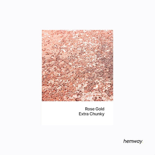 Hemway Polyurethane & Epoxy Resin Glitter 100g / 3.5oz Metallic Crystal Flake Additive for Flooring Jewelry Tumblers Glass Pigment - Extra Chunky (1/24" 0.040" 1mm) - Rose Gold