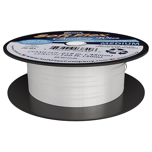 Soft Flex 49 Strand Beading Wire - Medium 0.19 Diameter - 100 Feet Nylon Design Wire