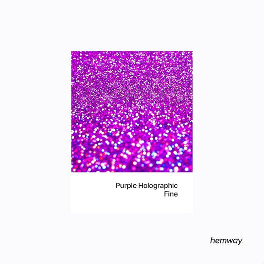 Hemway Polyurethane & Epoxy Resin Glitter 100g / 3.5oz Metallic Crystal Flake Additive for Flooring Jewelry Tumblers Glass Pigment - Fine (1/64" 0.015" 0.4mm) - Purple Holographic