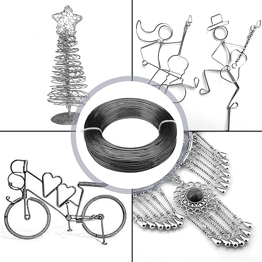 Aluminum Wire, 100 Feet 12 Gauge Bendable Anodized Metal Wire for Sculpting and Jewelry Making