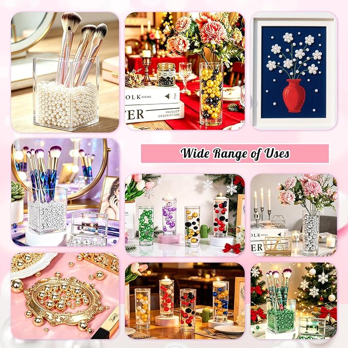 2000PCS Pearls for Crafting, RoyalBlue No Hole Beads for Centerpieces Vases - Image 7