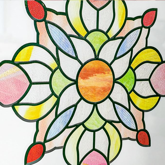 ADD.HERES Window Stickers, Stained Glass Window Privacy Film, UV Blocking - Image 7