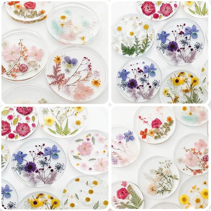 Resin Coaster Molds, 6-Cavity Silicone Coaster Molds for Epoxy Resin, Large DIY Deep Round Silicone Mold for Art Home Decoration