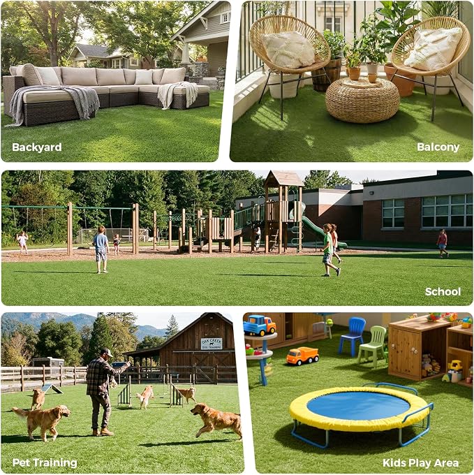 Artificial Grass Rug Indoor Outdoor, 8 x 8Inch Faux Grass Turf Sample, - Image 9