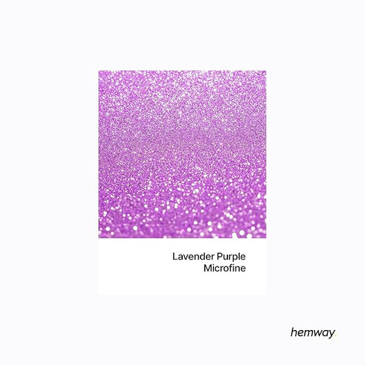 Hemway Polyurethane & Epoxy Resin Glitter 100g / 3.5oz Metallic Crystal Flake Additive for Flooring Jewelry Tumblers Glass Pigment - Microfine (1/256" 0.004" 0.1mm) - Lavender Purple