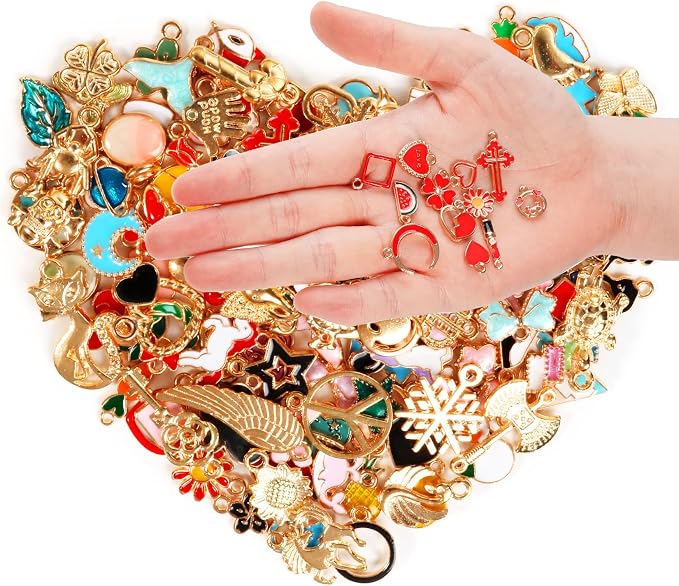 Crweety 460Pcs Charms for Jewelry Making, Pendants Earring Charms for Bracelets - Image 9