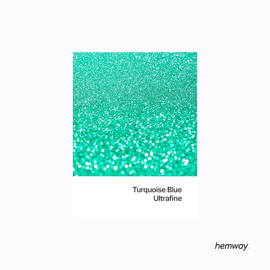 Hemway Polyurethane & Epoxy Resin Glitter for Arts, Crafts, Tumblers, Flooring, Woodwork, Decorating and Resin Projects 100g - Turquoise Blue