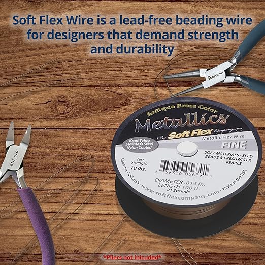 Soft Flex 21 Strand Beading Wire - Fine 0.14 Diameter - 100 Feet Design Wire