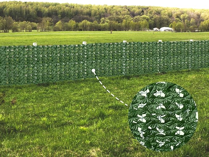 Artificial Ivy Privacy Fence Wall Screen: 40X100 in UV-Anti Faux Greenery - Image 7