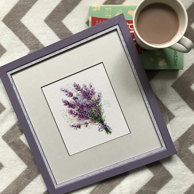 RIOLIS - Bouquet with Lavender 1607, Floral Cross Stitch Kits 6"X7", Cross - Image 9