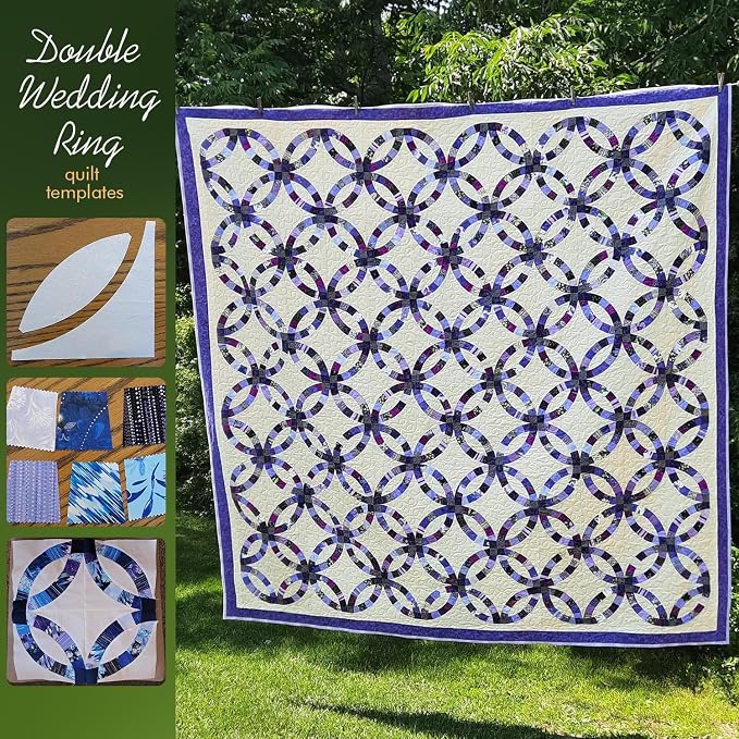 Quilting Templates Slit N Sew Double Wedding Ring Set Templates - Image 7