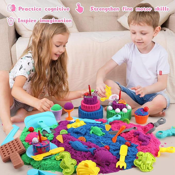 YIDESTARS Sensory Play Kit: Sand Art & Ice Cream Toy - Image 7