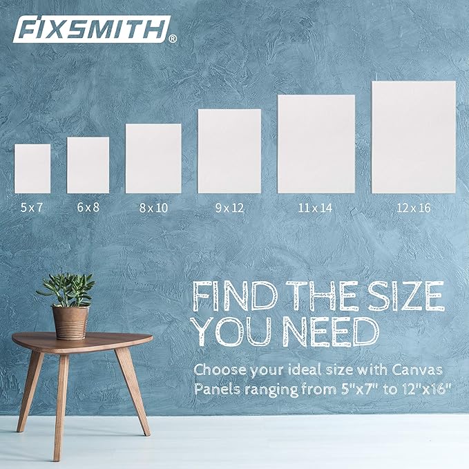 FIXSMITH Canvas Boards for Painting 11x14 Inch, Super Value 24 Pack Paint Canvases, White Blank Canvas Panels, 100% Cotton Primed Canvas for Painting, Painting Art Supplies