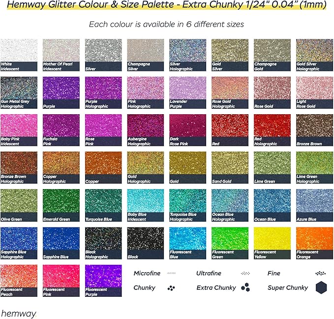 Hemway Polyurethane & Epoxy Resin Glitter 100g / 3.5oz Metallic Crystal Flake Additive for Flooring Jewelry Tumblers Glass Pigment - Extra Chunky (1/24" 0.040" 1mm) - Rose Pink