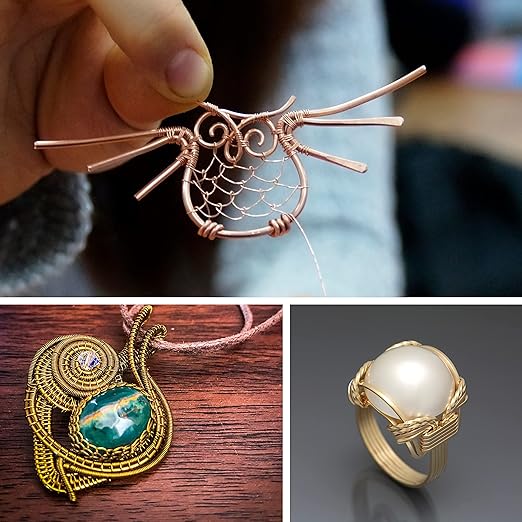 The Beadsmith Wire Elements Craft Wire – Tarnish Resistant, Soft Temper, Round, Vintage Bronze Color – 0.64mm, 22 Gauge, 15 Yard Spool – Jewelry Making, Wire Wrapping, Floral, & Other DIY Crafts…