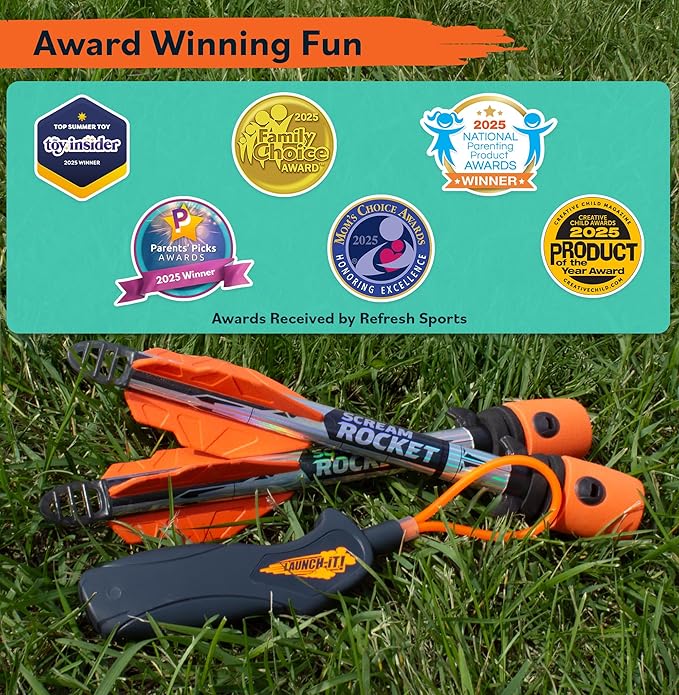 Toy Rocket Launcher for Kids: Outdoor Toys Slingshot Rocket Launchers - Best Gifts for Boys & Girls All Ages - Fun Stocking Stuffers for Kids & Teen Boy Gifts for 8 9 10 11 12+ Year Old Boys Gift Idea