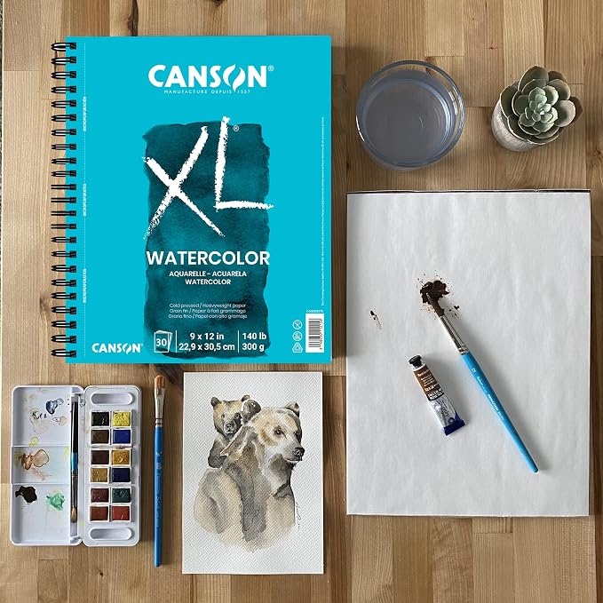 Canson XL Watercolor Pad, Wire Bound, 36 Sheets, 9 by 12 Inches - Image 6