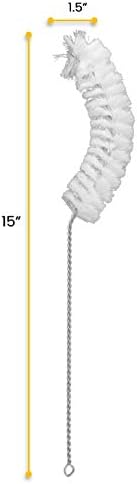 EISCO Curved, Flask Cleaning Brush, Vases up to 6.25" Diameter - Image 4