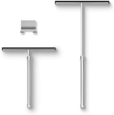 Shower Squeegee with Long Handle and Adhesive Hook. by GrandFusion