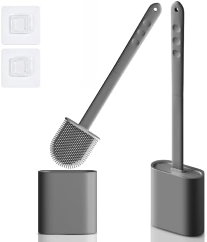 Modern Minimalist Silicone Toilet Brush by WeArtLeaves