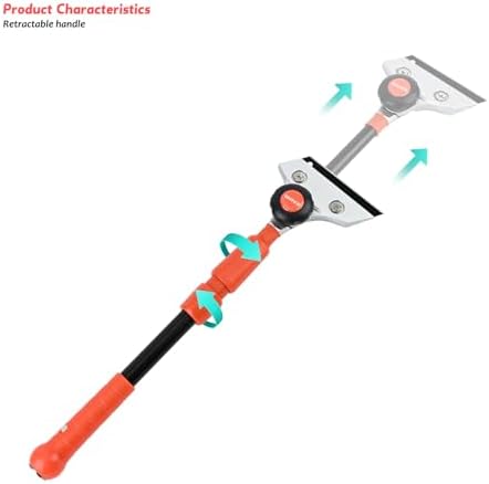 EHDIS Retractable Razor Blade Scraper Long Handle Heavy Duty Floor Scraper - Image 3