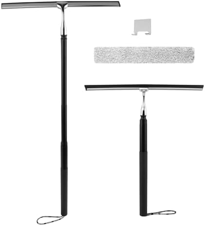 Shower Squeegee with Long Handle, 17-60" Telescopic Window Squeegee with by Unknown