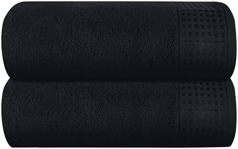 GLAMBURG 100% Cotton Oversized 2 Pack Bath Sheets 35x70, Ultra Soft Highly by GLAMBURG
