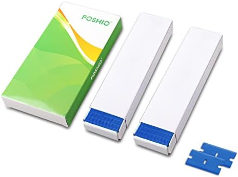 FOSHIO Plastic Razor Blades 200PCS Double Edged 1.5 Inch Suit - Image 6