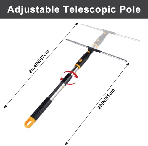 14" Window Cleaning Tool, All-Purpose Extendable Window Squeegee - Image 2