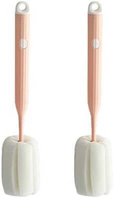 DI QIU REN 2Pcs Pink Sponge Bottle Brushes Clean Cups and Narrow Containers by DIQIUREN