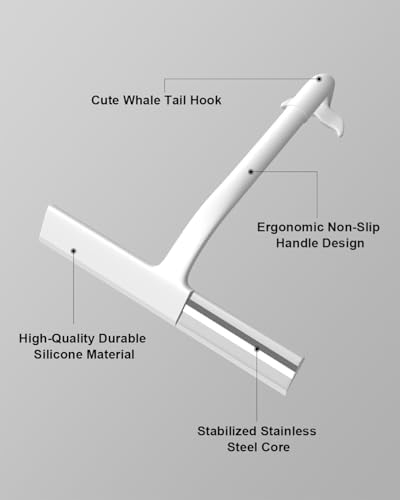 Shower Squeegee for Glass Doors, 8In Silicone Squeegee for Shower - Image 5