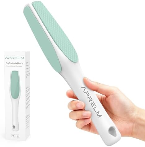 APRELM 3-Sided Nano Glass Foot File, 3-in-1 Coarse/Medium/Fine Foot Callus by APRELM