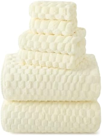 REDKISS Cream Microfiber Towels-35x70 Inches Oversized Bath Sheets, Extra Large by REDKISSOnline