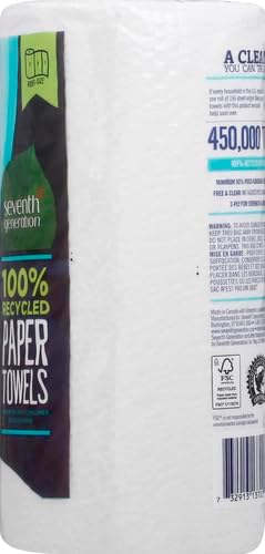 Seventh Generation Paper Towels, 100% Recycled Paper, 1 Roll - Image 3
