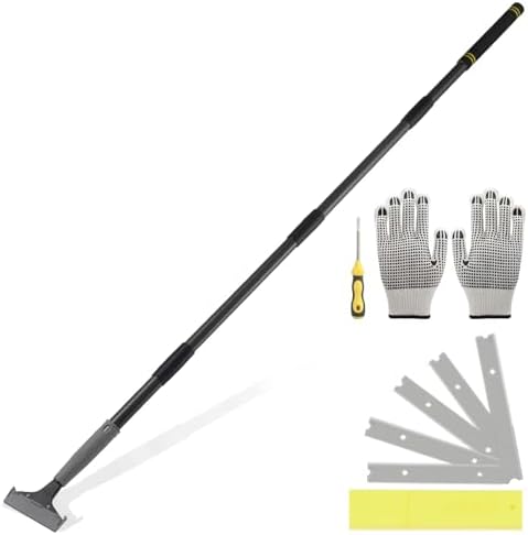 Floor Scraper Long Handle Heavy Duty, 31-61“ Long Handle Blade Scraper Tool by Unknown