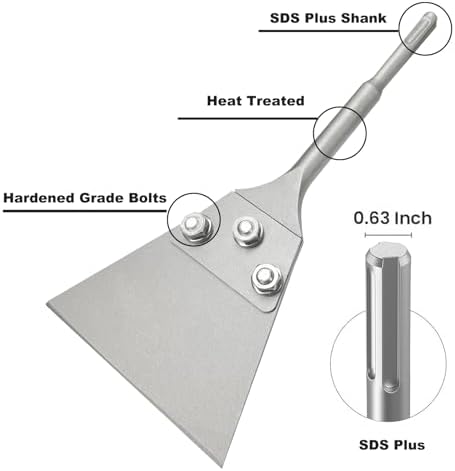 Greywolf SDS Plus Floor Scraper Kit, Carpet Removal Tool, Premium Carbon Steel - Image 2