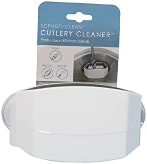 Cutlery Cleaner Brush, Suctioned in-Sink Silverware Scrubber, Non-Scratch by Sophisti-Clean