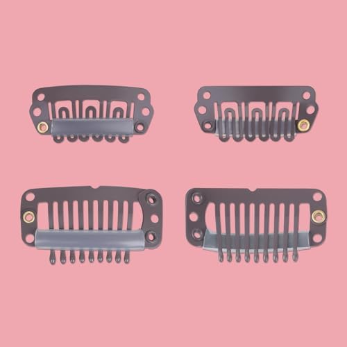 WENNALIFE Replacement Clips for Clip-in Hair Extensions, Dark Brown by WENNALIFE