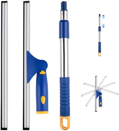 14" Window Cleaning Tool, All-Purpose Extendable Window Squeegee by ITTAHO