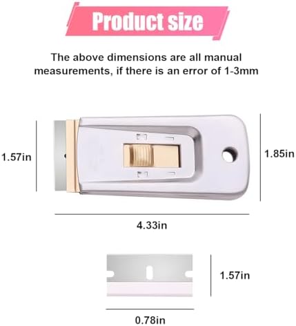 ZIMISI Razor Blade Scraper Tool, Retractable Glass Scraper - Image 2