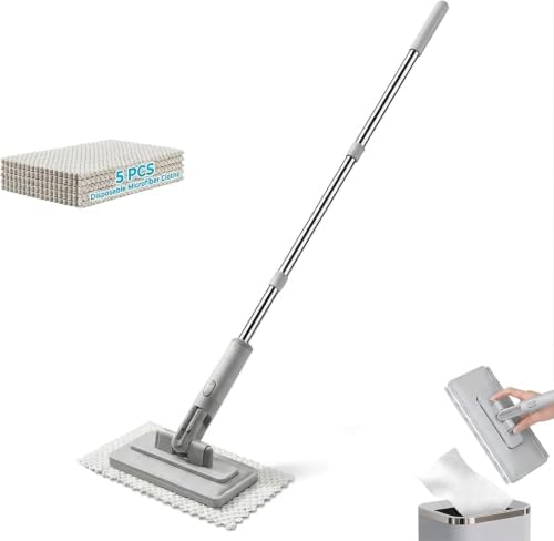 Snap Grip Mop Hands Free Multi-Purpose Flat Mop by LJIMYV