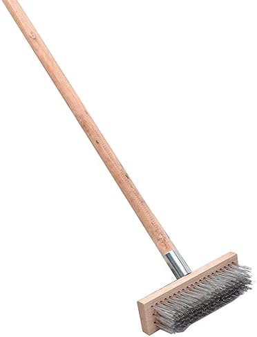 Heavy Duty Rough Surface Floor Brush, Stainless Steel Wire Deck Scrub Cleaning by FAUOSWUK
