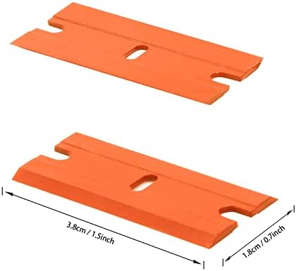 FOSHIO Plastic Razor Blades 100PCS Double Edged 1.5 Inch Suit - Image 2