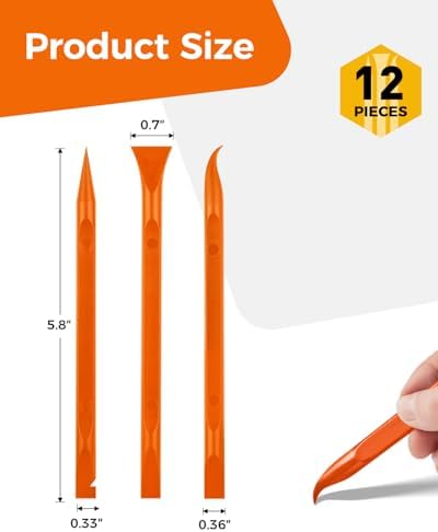 12Pcs Plastic Scraper Tool, Crevice Cleaning Tool, Non-Scratch Car Detailing - Image 2