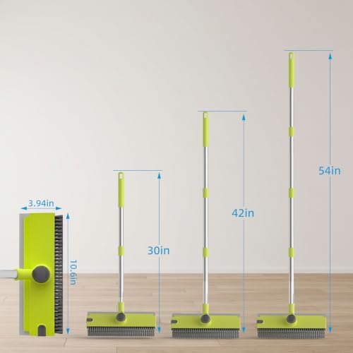 Pool Scrub Brush with 52" Pole, 3 in 1 Pool Cleaning Brush with Squeegee - Image 3