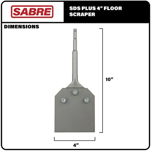 4 Inch SDS Plus Floor Scraper Tool Kit, Removes Thinset & Adhesives, Works - Image 2