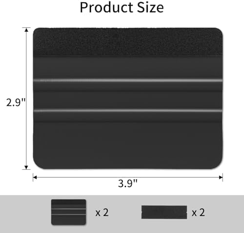 AMZDEPOT Vinyl Wrap Squeegee 2Pcs Black - Image 2